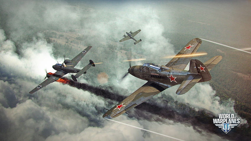 World of Warplanes, Warplanes, Wargaming, Airplane, Bell P 39, dogfight HD wallpaper