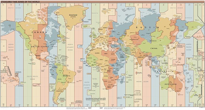 The world time zone map HD wallpaper
