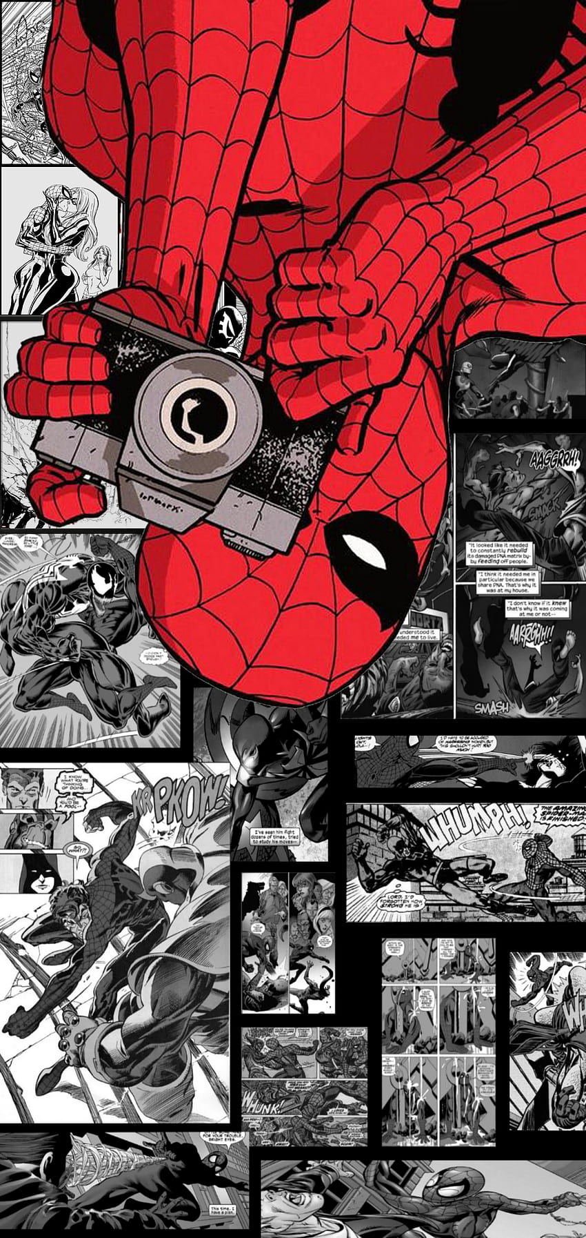 Spider Man con camera [nero bianco] Galaxy S10 perforatore [1440x3040] per il tuo, cellulare e tablet, Spiderman in bianco e nero Sfondo del telefono HD
