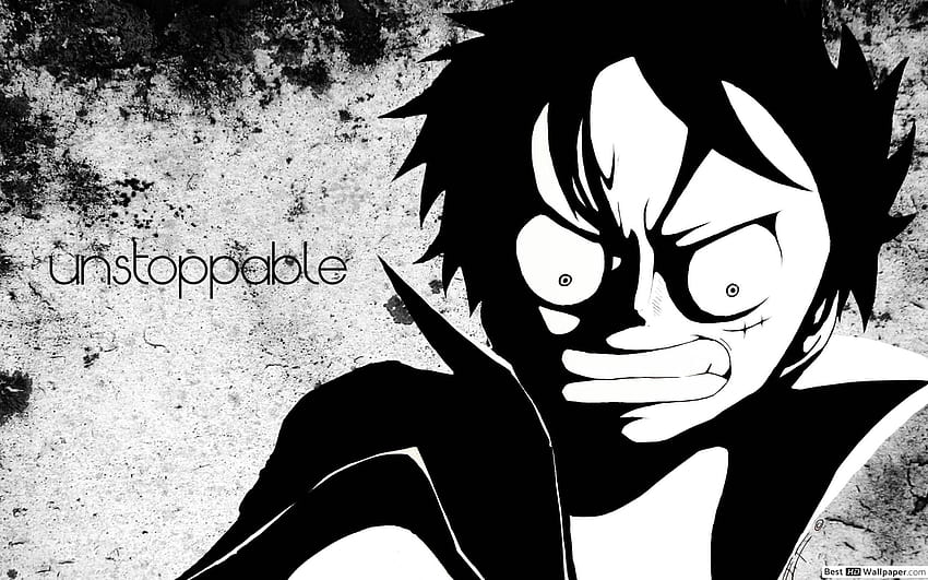 Luffy Black and White, monkey d luffy wanted black amoled HD wallpaper