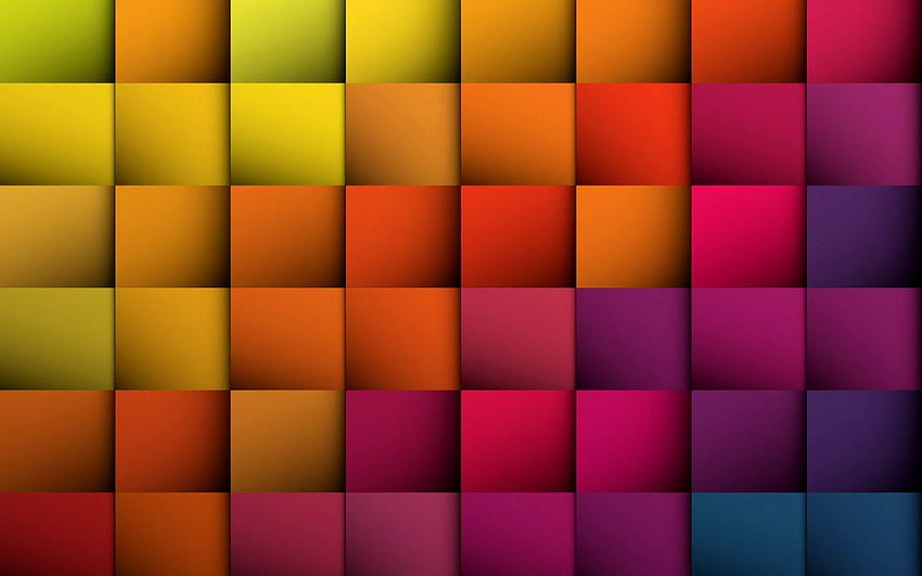 Les couleurs 3D vérifient les murs, colorés Fond d'écran HD