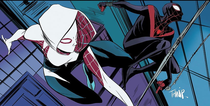 Miles Morales miles morales and spider gwen and HD wallpaper