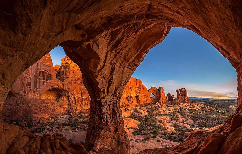 Utah, USA, Arches national Park, arches national park landscape HD wallpaper