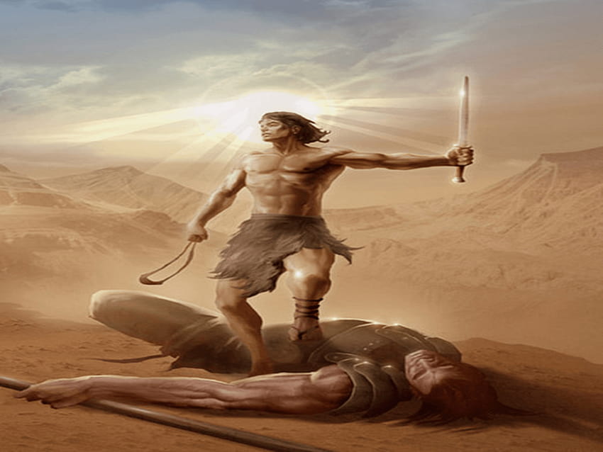 David and Goliath by myjavier007 HD wallpaper