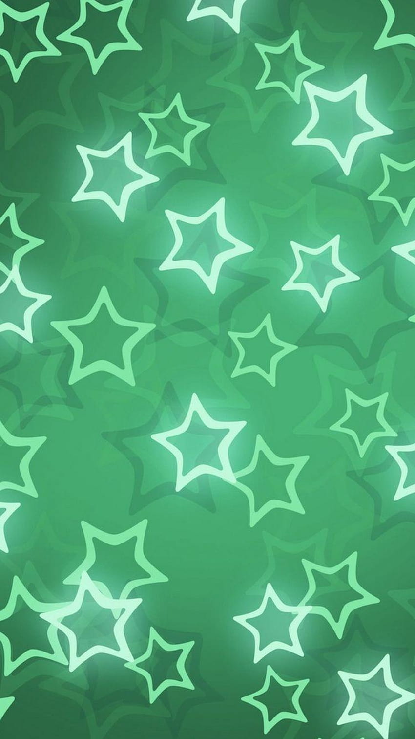 ↑↑TAP AND GET THE APP! Unicolor Green Stars Pattern Simple HD phone wallpaper