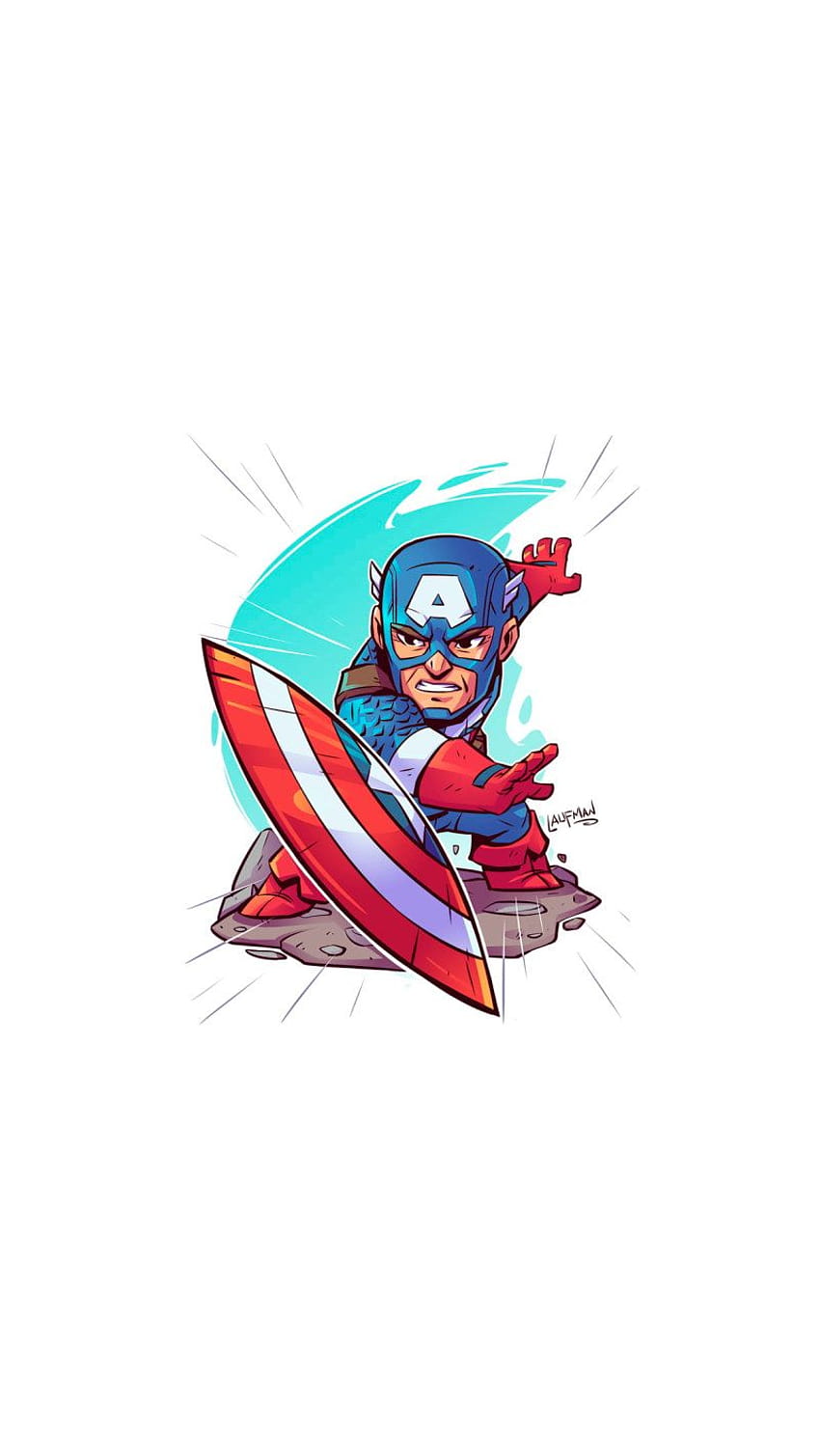 Captain America Marvel Comics Soldier Chibi Minimalism For You For Mobile Kawaii Captain America Hd Phone Wallpaper Pxfuel