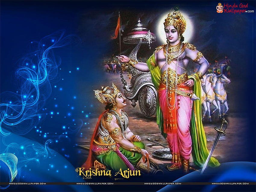Lord Krishna Arjuna, Lord Krishna und Arjuna HD-Hintergrundbild