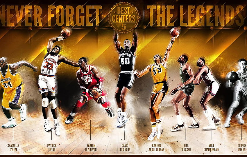 Sport, Basketball, NBA, Shaquille O'neal, Legends, Kareem, kareem abdul jabbar HD wallpaper