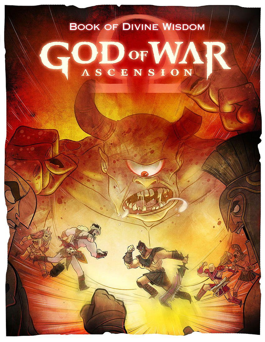 God of War: Стратегическо ръководство за издигане „Книга на божествената мъдрост“, написана, пени аркадна бог война HD тапет за телефон