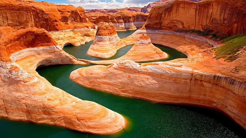 Glen Canyon, Lake Powell, Utah, Arizona, canyon lake ultra HD wallpaper