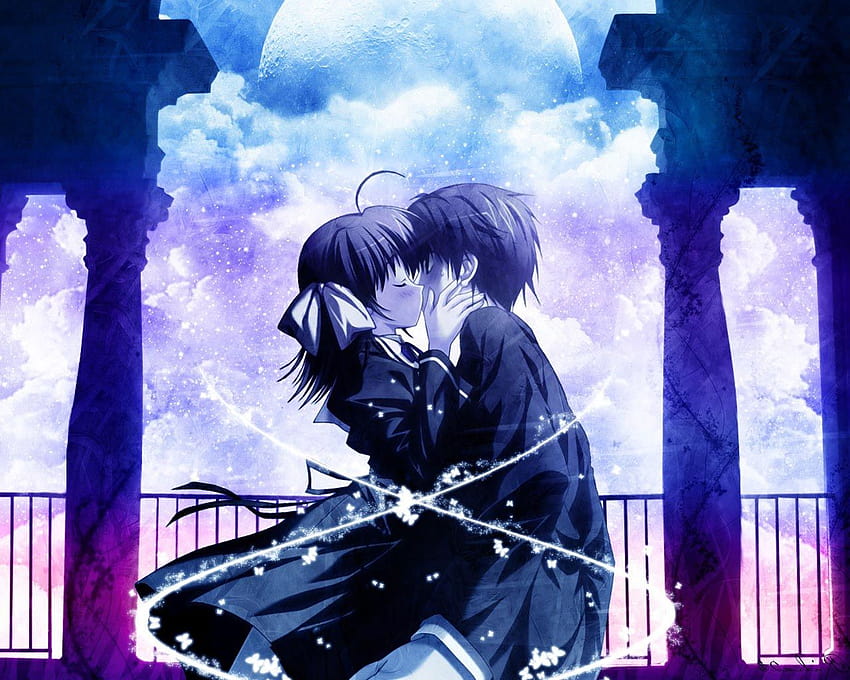 Pics Love 7 Kissing Anime, kiss anime HD wallpaper