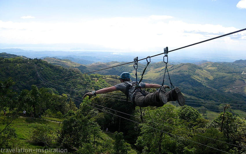 Take the 1km Superman Zipline in Monteverde, Costa Rica HD wallpaper