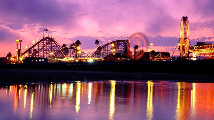 Santa Cruz Ferris Wheel Theme Park California Aesthetic HD wallpaper