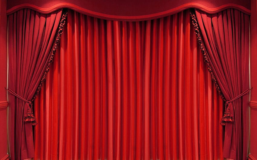 red curtain HD wallpaper