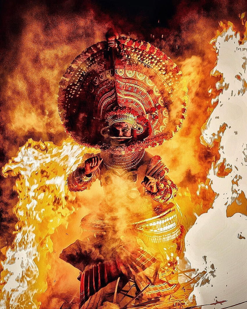 Original Non Manipulated ). . Slowly He came out from the, theyyam HD phone wallpaper