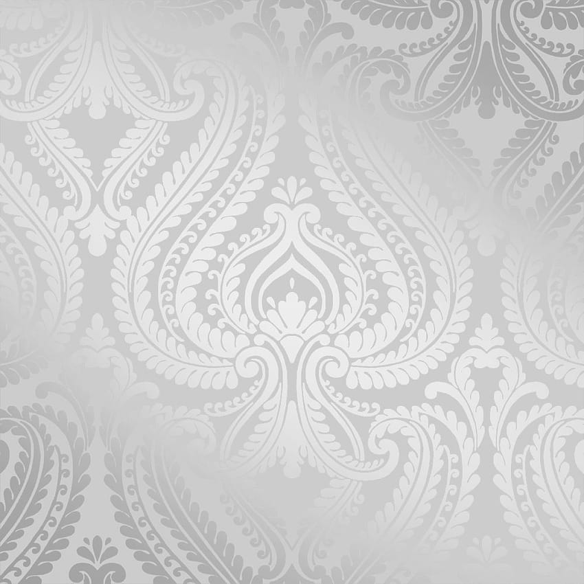 Love Shimmer Damask Soft Grey Silver I [1000x1000] for your , Mobile & Tablet, metallic silver HD phone wallpaper