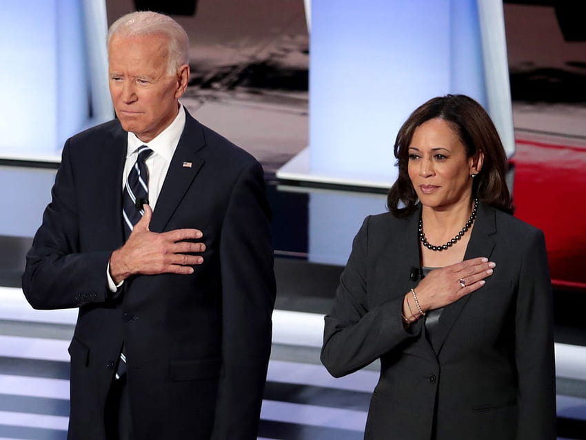 Por dentro da vida e da carreira de Kamala Harris, a escolha de vice-presidente de Biden, Joe Biden e Kamala Harris papel de parede HD