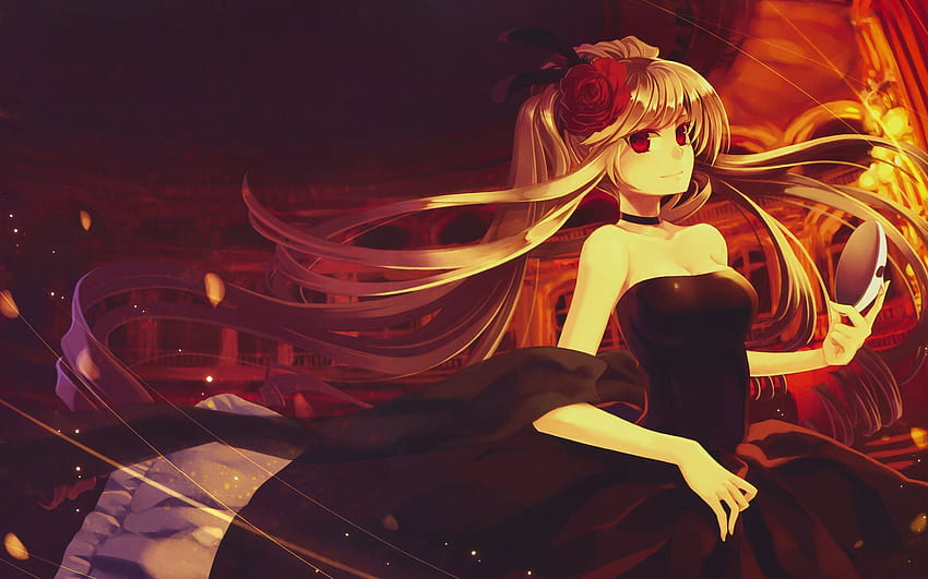 Pixiv Fantasia, hq lockiges Anime-Mädchen HD-Hintergrundbild