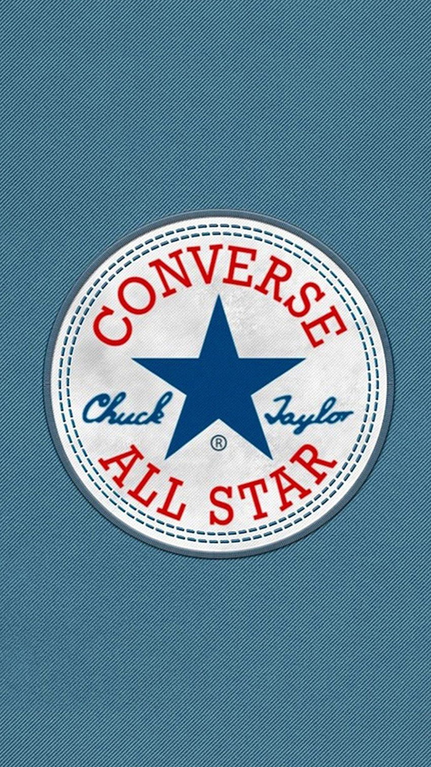 Converse All Star Blue Logo Android, лого на Converse HD тапет за телефон