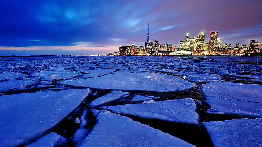 paisagem urbana, Toronto, Canadá, CN Tower / and papel de parede HD