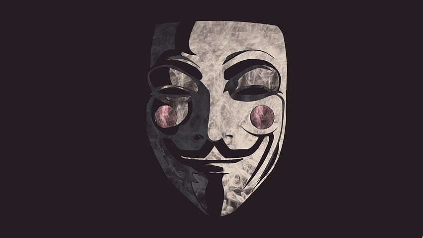 Anonimowy, Haker, Komputer, , Maska • For You For & Mobile, neonowa maska ​​hakera Tapeta HD