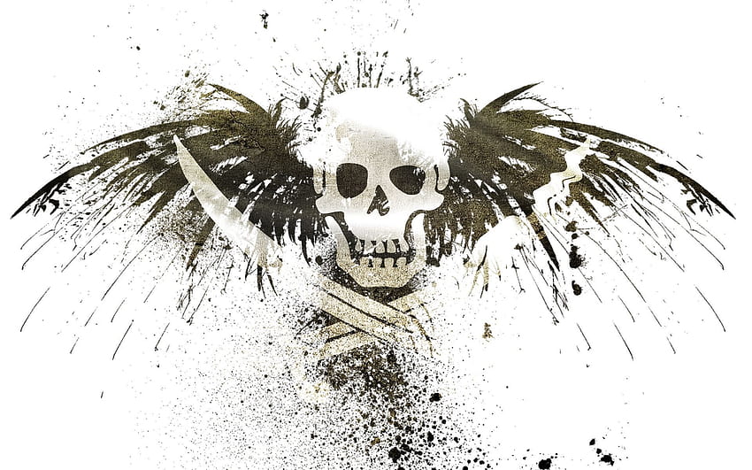 해골, 해적, 독수리, 깃발, 해골과 :: HD 월페이퍼