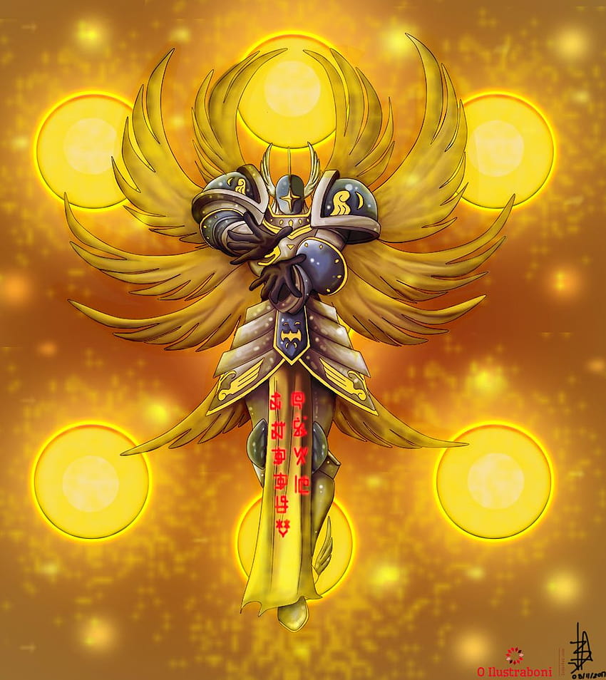 Seraphimon, um Digimon Arcanjo fondo de pantalla del teléfono