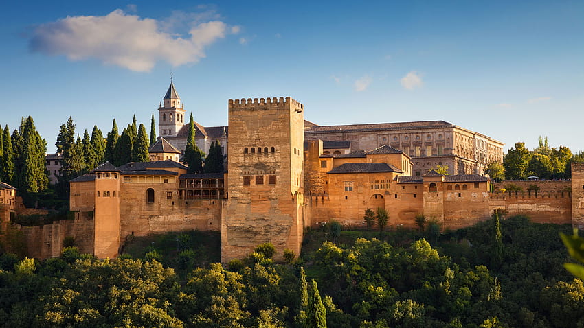 Spain Fortification Alhambra de Granada Parks 3840x2160 HD wallpaper
