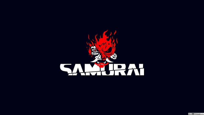 Cyberpunk 2077' Videojuego [Logotipo de Samurai], logotipo de fondo de pantalla
