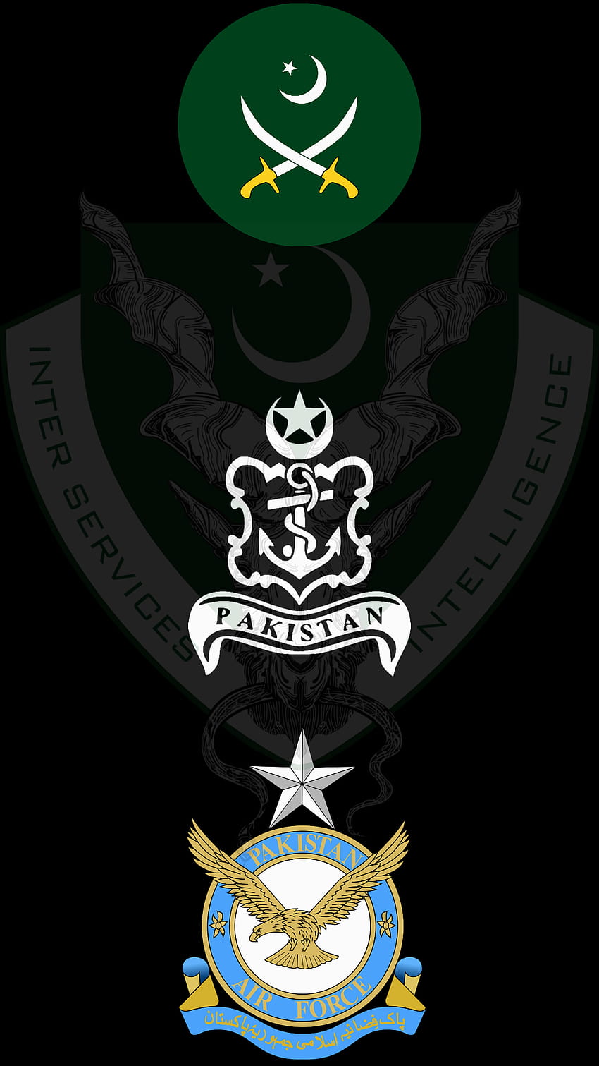 Armée, marine, armée de l'air et ISI pakistanaises, marine pakistanaise Fond d'écran de téléphone HD