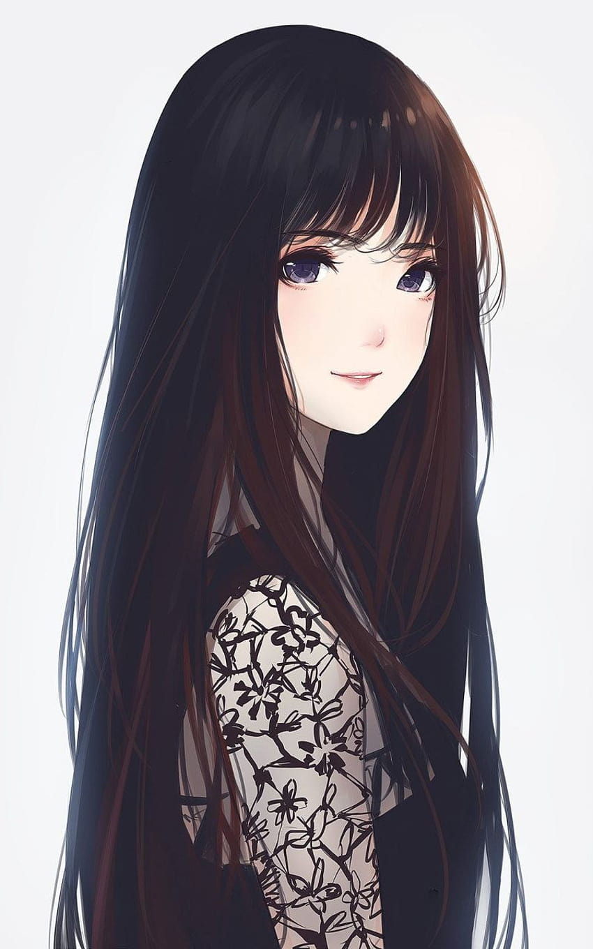 Personaggio femminile dell'anime che indossa l'illustrazione di un abito nero, anime girls • Per te Il meglio per & Mobile • Girly Sfondo del telefono HD