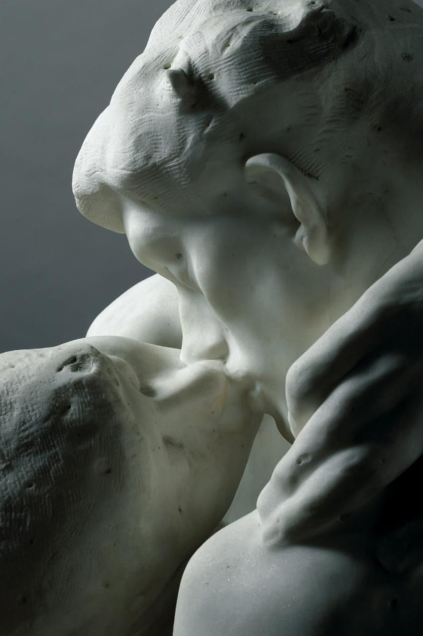 The Kiss by Auguste Rodin HD phone wallpaper
