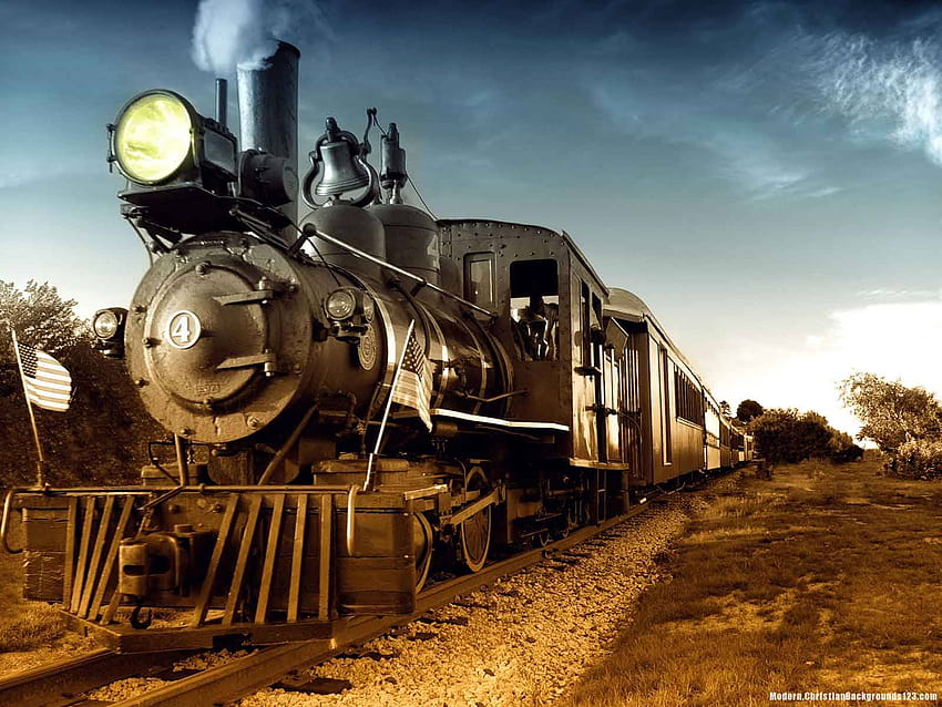 Latar Belakang Kereta Uap Antik – Latar Belakang Modern, latar Wallpaper HD