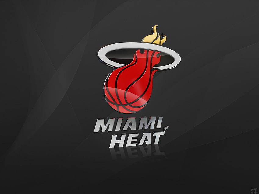 Logotipo de baloncesto de la NBA Miami Heat, logotipo 3d de Miami Heat fondo de pantalla