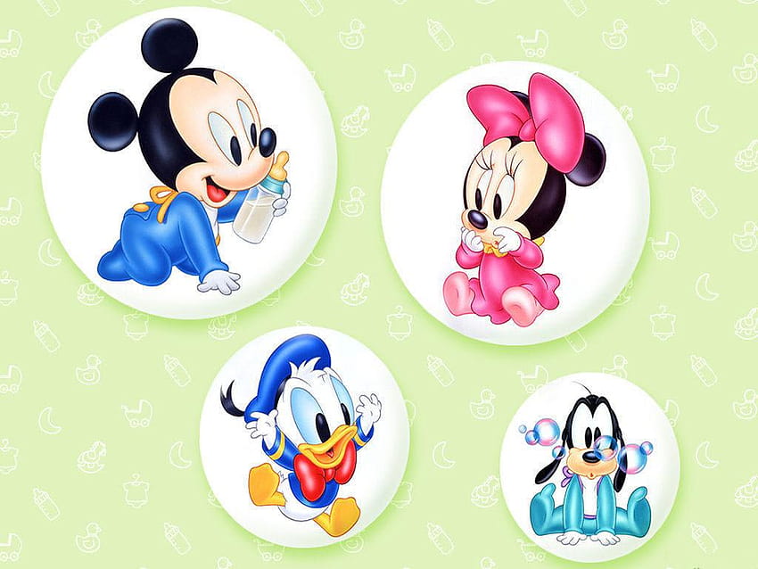 Portraits Of Baby Minnie, Mickey, Donald And Goofy: Cartoons, disney baby HD wallpaper