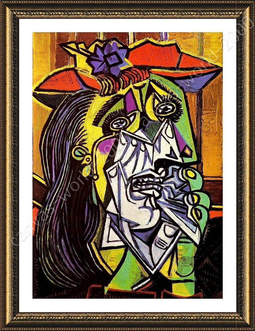 THE WEEPING WOMAN OIL PAINT BY PICASSO REPRINT ON CANVAS WALL ART, weeping women HD phone wallpaper