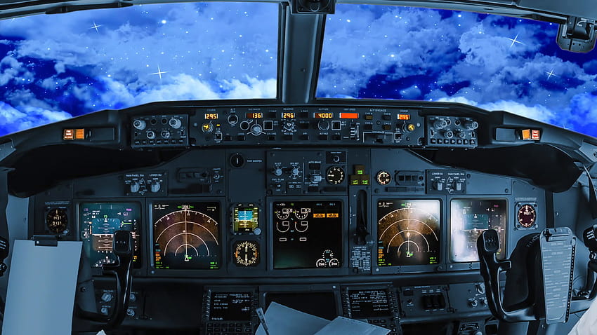 Cockpit Do Avião PNG papel de parede HD