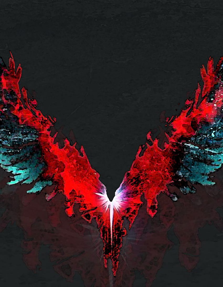 Devil May Cry 5, 비디오 게임, 날개, 로고, 아이폰용 악마 HD 전화 배경 화면