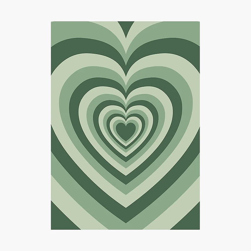 Sage Green Coffee Love Heart Latte, sage green heart HD phone wallpaper