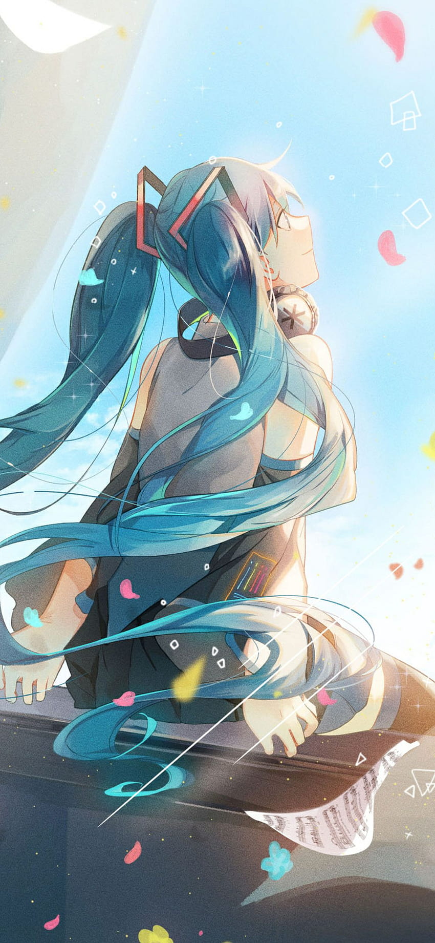 Download Get Ready to Take Your Anime Obsession Anywhere with Hatsune Mikus  Very Own Phone Wallpaper  Wallpaperscom
