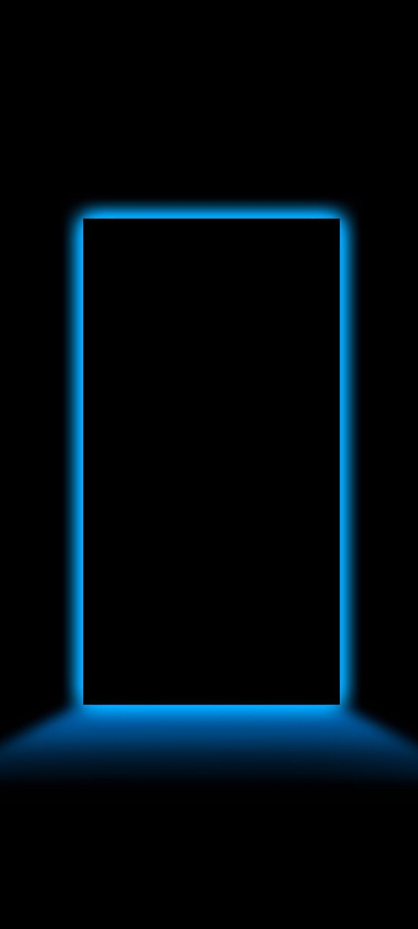 Border AMOLED Black Neon, black and blue neon HD phone wallpaper