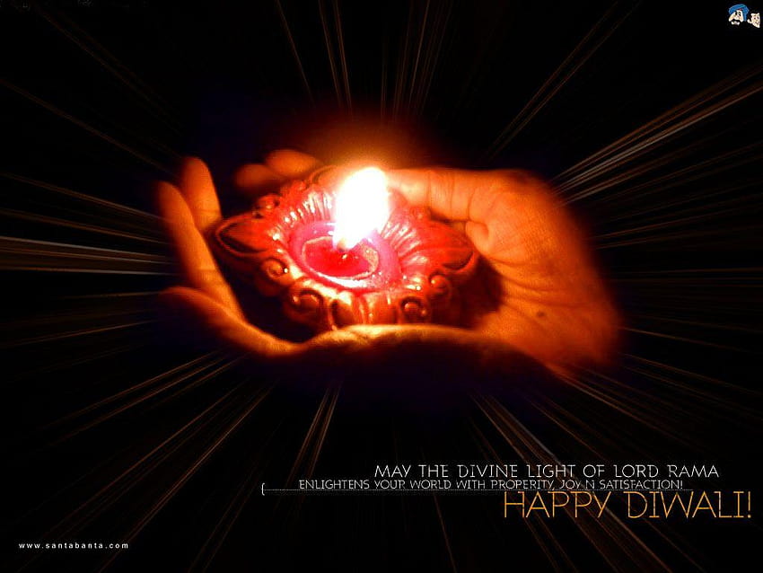 joyeux diwali 2011: Diya dans la main, main Deepavali Diya Fond d'écran HD