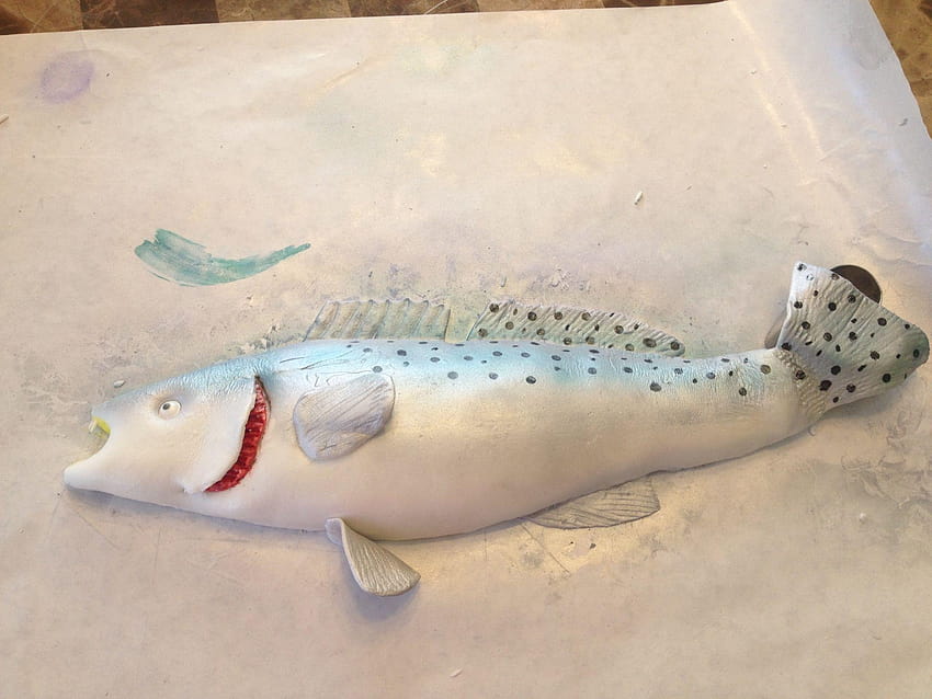Speckled Trout Made Out Of Rice Crispies And Covered With Icing And HD wallpaper