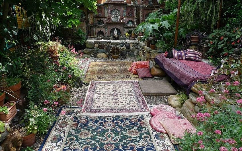 Garden Carpet Persian Backgrounds HD wallpaper
