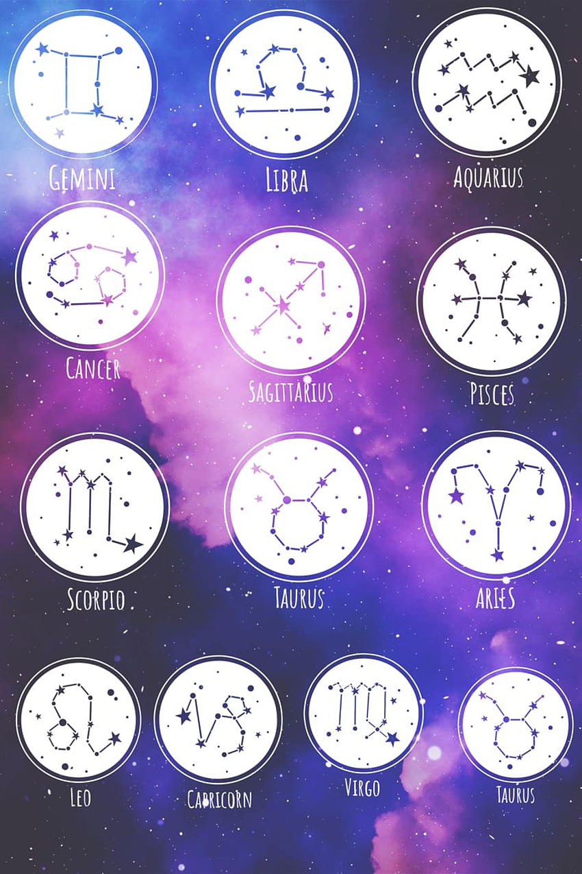 Cute Zodiac Sign, purple cancer HD phone wallpaper