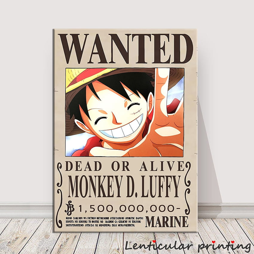 151designs Anime One Piece Wanted Poster Character Luffy Zoro Nami Chopper Robin Oil Painting Canvas Anime Decor New Wanted HD phone wallpaper
