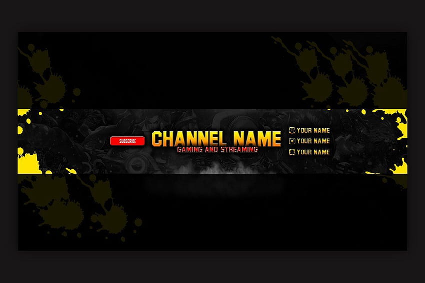 10 Gaming YouTube Banner Template, youtube banner pubg HD wallpaper