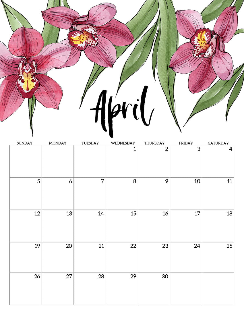 April 2020 Calendar Printable Template in PDF, Word, Excel HD phone wallpaper