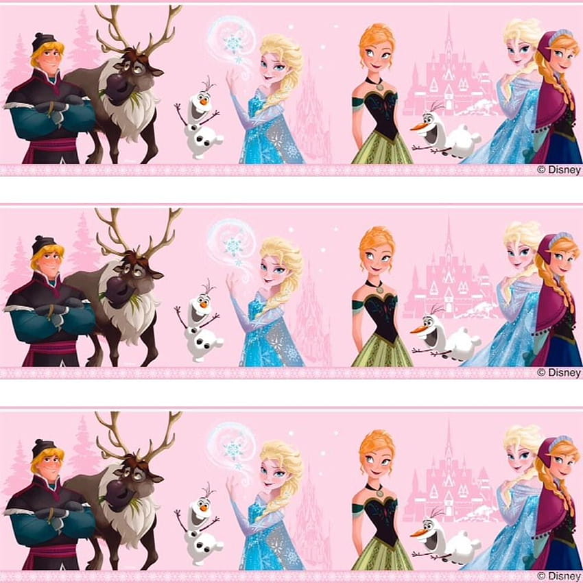 디즈니 겨울왕국 Elsa Anna Olaf Childrens Movie Border, elsa and anna frozen 2 HD 전화 배경 화면