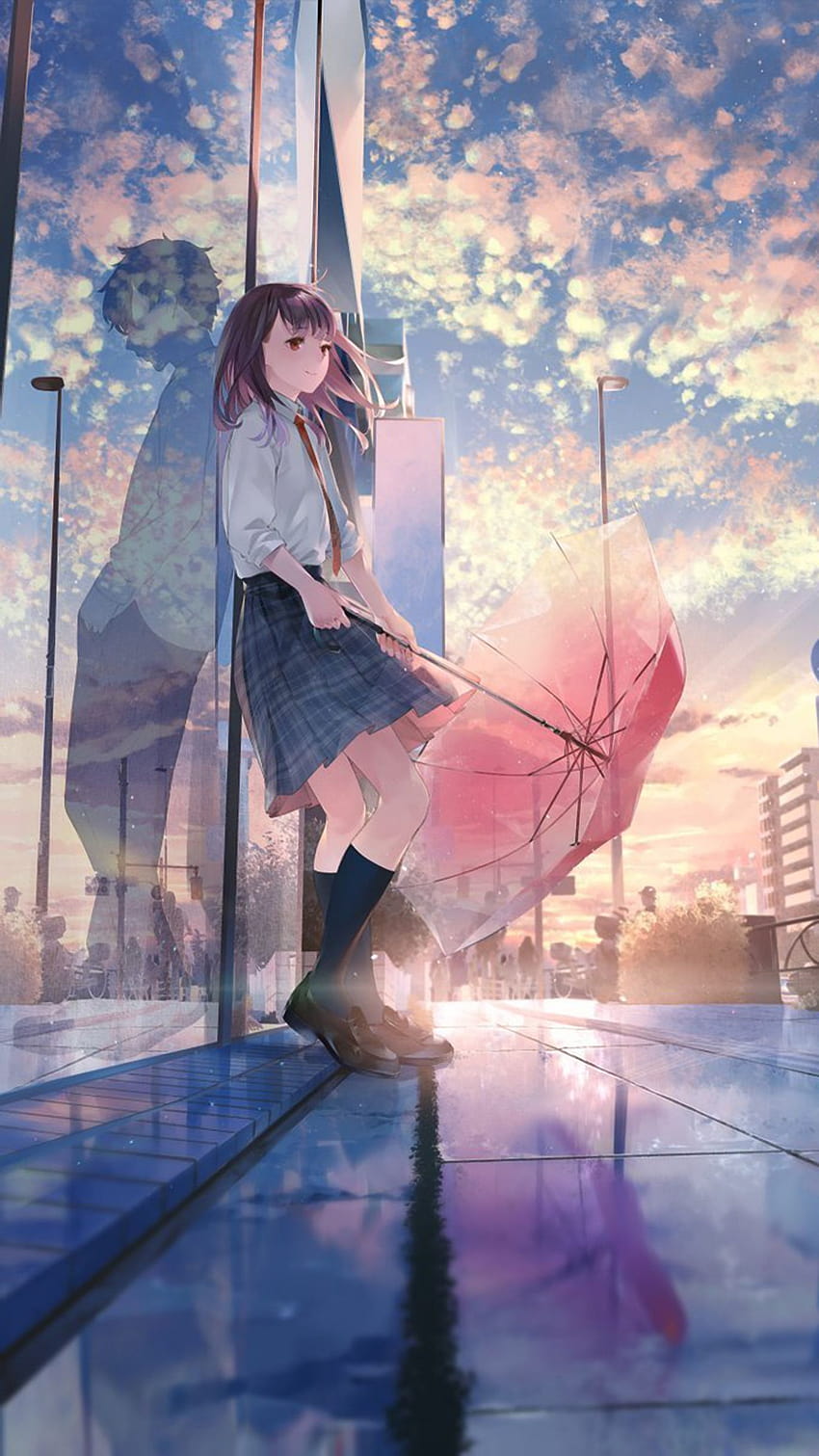 Anime Discover more Animated, Anime, Cartoon, Character, However . https://www.wpt… in 2021, anime girl in rain HD phone wallpaper